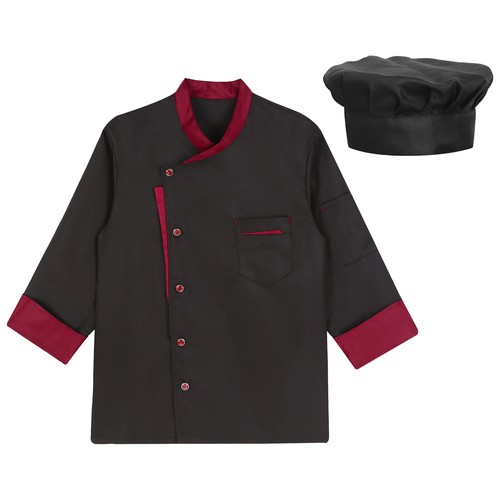 Unisex Uniform Übergangsjacke Kochen Koch Arbeit mit Mütze Arbeitskleidung Kleidung - Bild 38 von 49