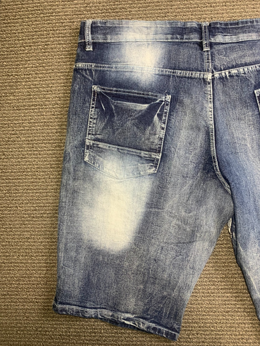 Southpole Jeansshorts Herren Blau Denim Distressed Faded Stretch Vintage Y2K Gr. 44 - Bild 8 von 14