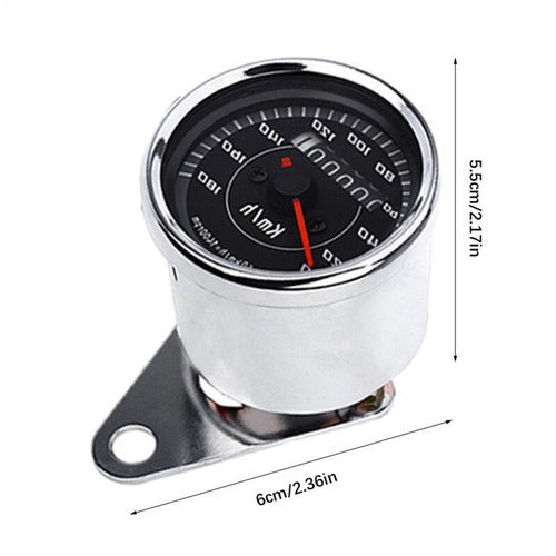 Retro Motorcycle Speedometer Gauge Universal LCD Digit Tachometer Odometer - Picture 3 of 11