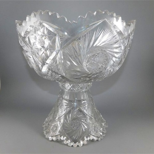 131/3190 American Brilliant ABP Davidstern Pinwheel Pattern Cut Crystal Saw