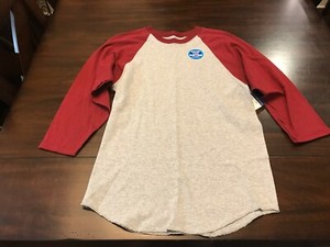 red and gray baseball tee
