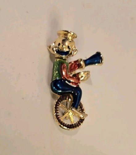 Clown Brooch Pin Unicycle Interactive Spring Circus Enamel Pin Clownmania - Picture 13 of 14