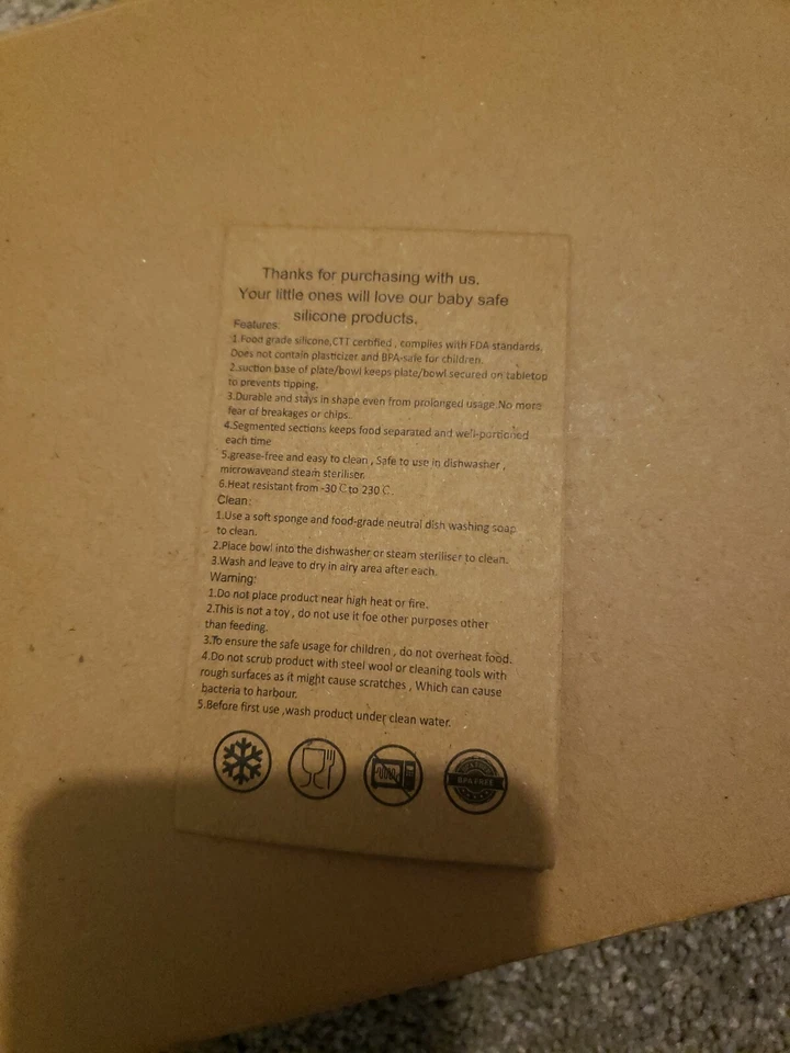 Juego de comida de silicona para bebé taza (tapa y pajita), cuenco, plato, babb.  Foto 3 de 4