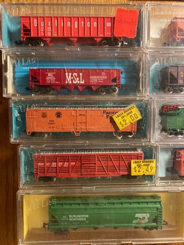 N Scale ATLAS Freight Trains (14 car lot) , vintage - Picture 2 of 6