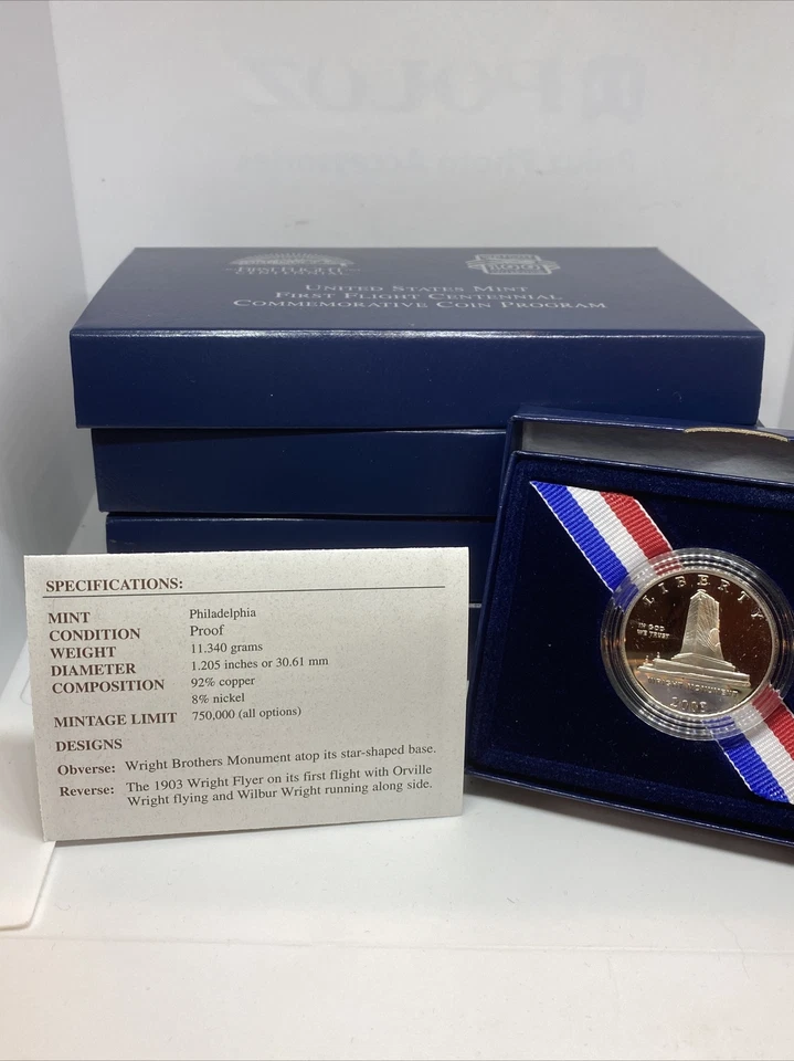 Lot of 4 -  2003 First Flight Centennial Commemorative Coin(s) w/COA Clad Proof - Image 4 of 4
