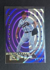 1998 Pinnacle EPIX PURPLE PLAY #E21 Greg Maddux HOF RARE HOLOFOIL INSERT