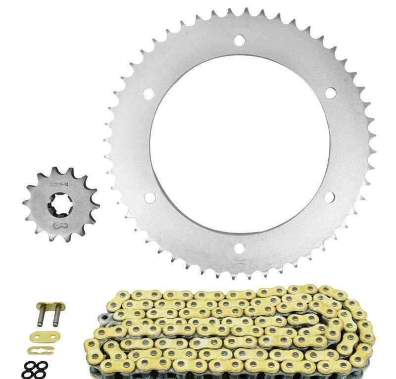 Kit chaîne Hyosung 125 Comet GT R Afam 428 avec couronne 52 dents