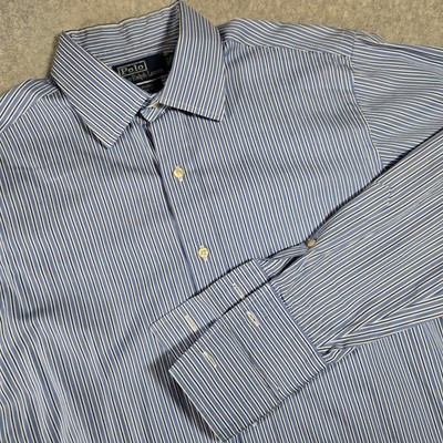 polo ralph lauren blue dress shirt Polo Ralph Lauren Men's Classic Fit Stretch Oxford Shirt, Blue, 15.5 32/33, Cotton
