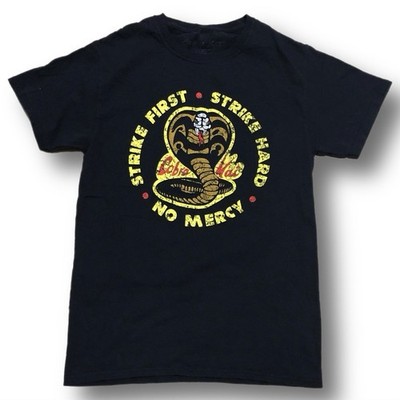 Cobra Kai Strike First No Mercy T Shirt Black Ripple Junction Men's SMALL