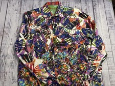 Mens Robert Graham Shirt Sz L LIMITED EDITION Rare Print Excellent Cond 0918