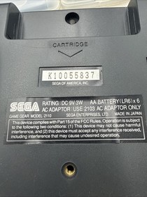 Sega Game Gear Console Lot 5 Games Carrying Case Charger Powers On Clean READ