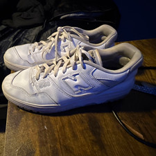 New Balance 550 White Grey Low Top Leather Me...