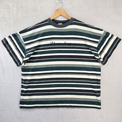 Vintage Union Bay Stripe Shirt One Size Boxy XL Made in USA 90s Cobain Skater 