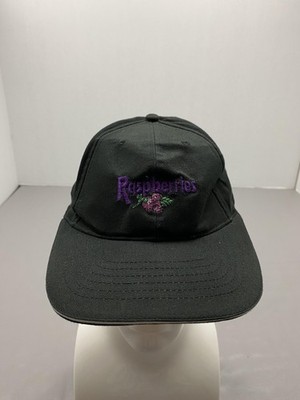 Raspberries RCC Koozie Hat Cap Strap Back One Size Black Twill Adjustable Mens