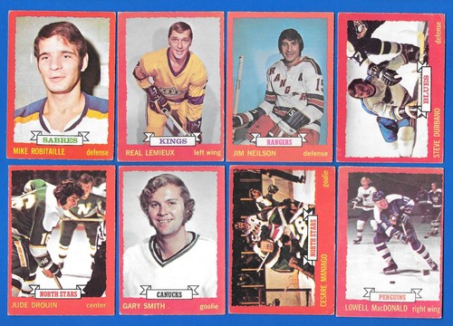 1973-74 OPC O PEE CHEE NHL HOCKEY CARD LIGHT WHITE BEIGE BACK 1-132 SEE LIST - Picture 451 of 492