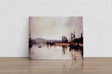 Claude Monet "The Seine Below Rouen" Canvas Print Wall Art Home Decor