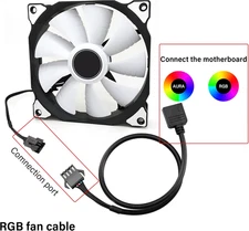 4 Pin RGB Extension Cable 12V 4 PIN to SM 4Pin Female ARGB Connector Adapter ...