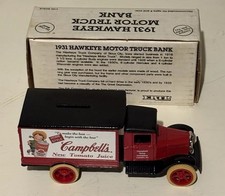 ERTL 1931 Hawkeye Motor Truck Bank 1/34 Scale Model with Box Campbell Diecast
