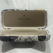 Vera Bradley Sunglasses Glasses Hard Case Clamshell Floral Leaf Blue Yellow New