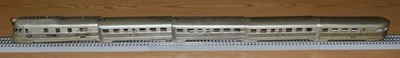 American Flyer Prewar O Tinplate 9900 Burlington Zephyr 5 Pc Streamliner   VIDEO