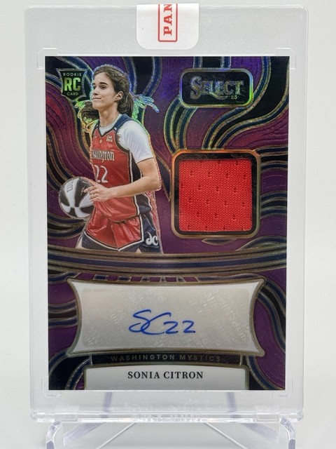 2025 Select WNBA Sonia Citron Purple Auto Memorabilia RC /99 AM-SC Mystics