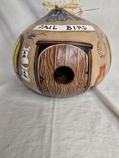 Handpainted Gourd Birdhouse 2006 Signed