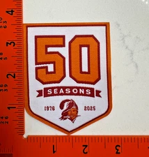 Tampa Bay Buccaneers 50th Anniversary Iron/Sew-On Jersey Patch Football