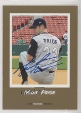 2003 Just Minors Rookies Preview Gold 4/100 Mark Prior #Preview8 Auto 7ut