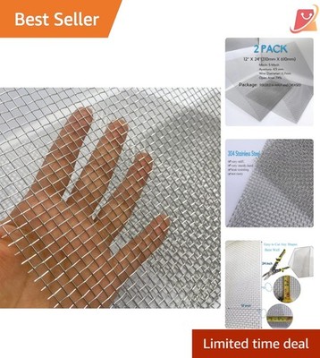 Stainless Steel Mesh Screen 12x24 5 Mesh Rustproof Fire Pit Screen Perfect fo...