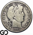 1903-O Barber Half Dollar, Better New Orleans Date