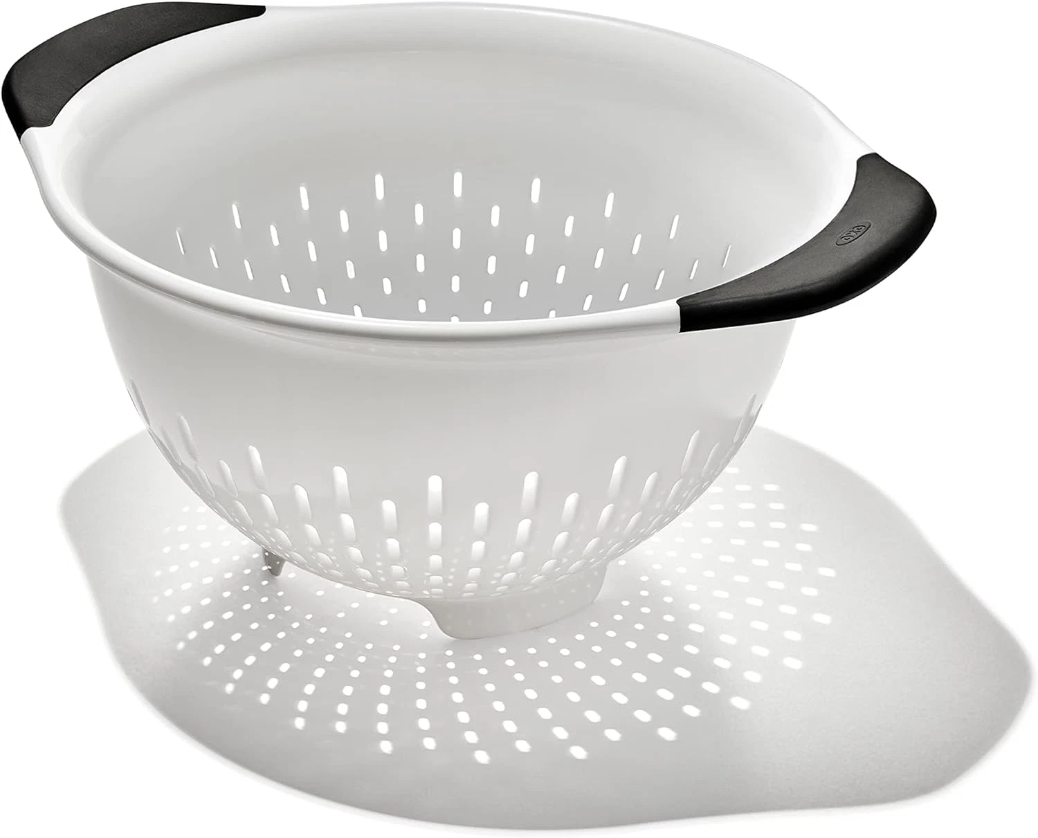 3 Quart Colander Fast Drain Strainer Non Slip Handles Dishwasher Safe