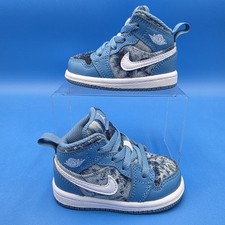 Nike Air Jordan Retro 1 Mid TD Washed Denim Blue DM8950-400 Size 4C