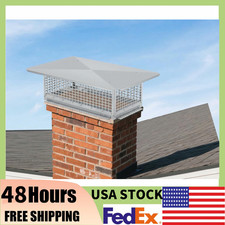 Stainless Steel Fireplace Chimney Cap 8x13/9x9/13x13/13x17 IN for Outside,Clay T