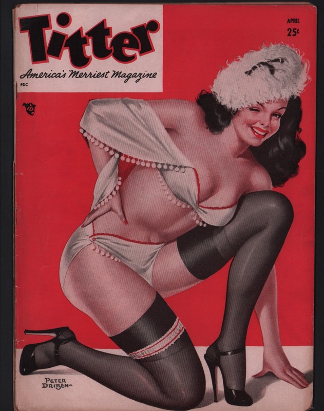 Titter Vol 4, No, 5 1948 - Peter Driben cover art. Girlie photos