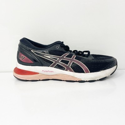 Asics Womens Gel Nimbus 21 1012A156 Black Running Shoes Sneakers Size 5.5