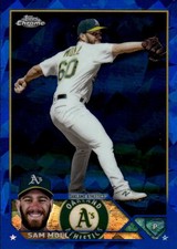 2023 Topps Chrome Sapphire Edition Sam Moll #8 Oakland Athletics 3G