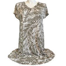 Chico's Travelers Asymmetrical Maxi Dress Women's 3 (XL) Tropical Resortwear NWT