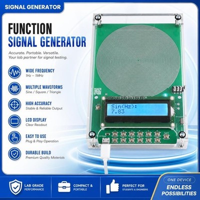 Adjustable 0.01Hz~30000Hz FM Schumann Wave Generator Pulse Sine Frequency 7.83Hz
