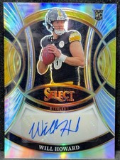 2025 Panini Select Will Howard #RSI-WHD Silver Prizm Rookie Auto Steelers 🔥🔥🔥