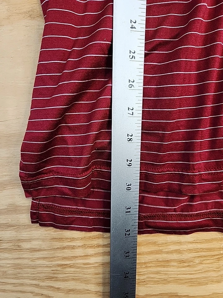 5 Iron Tasso Elba Red Striped Golf Polo Super Soft Pima Cotton Shirt Mens XL - Image 4 of 4
