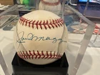 Joe DiMaggio Autographed Baseball New York Yankees Legend HOF
