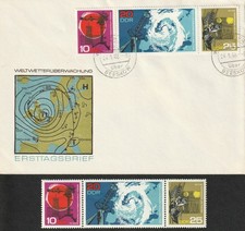 Znaczki NRD i FDC: „*Obs. Poczdam*", 1968, mi. 1343-45, czysty#337