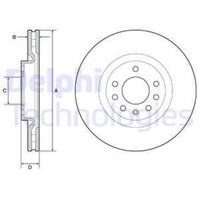 Delphi 2X Bremsscheibe Vorne Ø305 Mm BelüFtet Beschichtet FüR Opel Corsa D S07