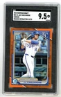 2024 Bowman Chrome Draft Jac Caglianone 1st Orange Refractor /25 SGC 9. MT+ (JA)