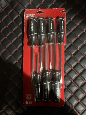 #ad Husky: 7 PC Screwdriver Set Flat Head And Philips Head $34.99