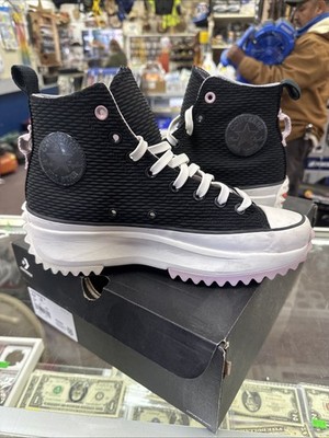 Converse Trainers Sz 10 Run Star Hike Future Utility Black Platform Shoes