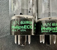 Matched Pair Jan Phillips USA 6L6 WGB Tubes T...