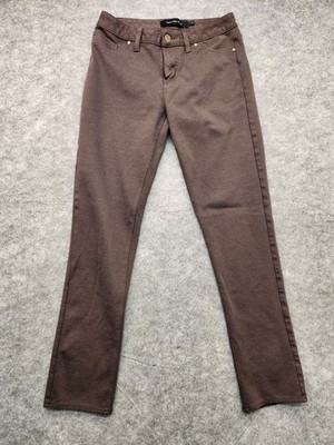 Calvin Klein Jeans Womens Size 8 Brown Mid-Rise Regular Fit Straight Leg Pants