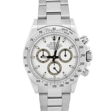 PAPERS Rolex Daytona Cosmograph WHITE Stainless Steel 40mm Watch 116520 BOX