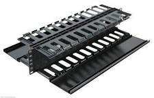 2U Horizontal Double Sided Finger Duct Cable Manager 19 Inch Rack Mount